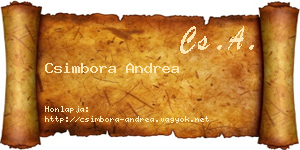 Csimbora Andrea névjegykártya