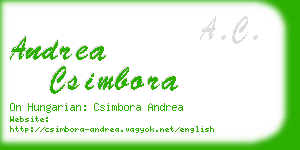 andrea csimbora business card